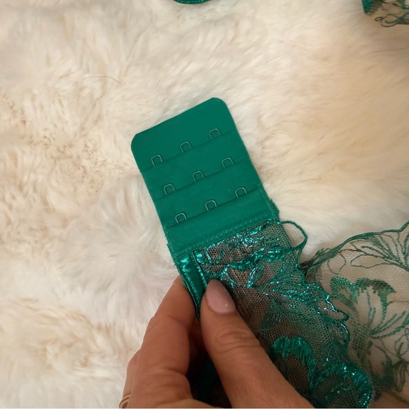 NWT Honey Birdette Willow Underwire plunge bra in Emerald size 38DDD - Picture 14 of 14